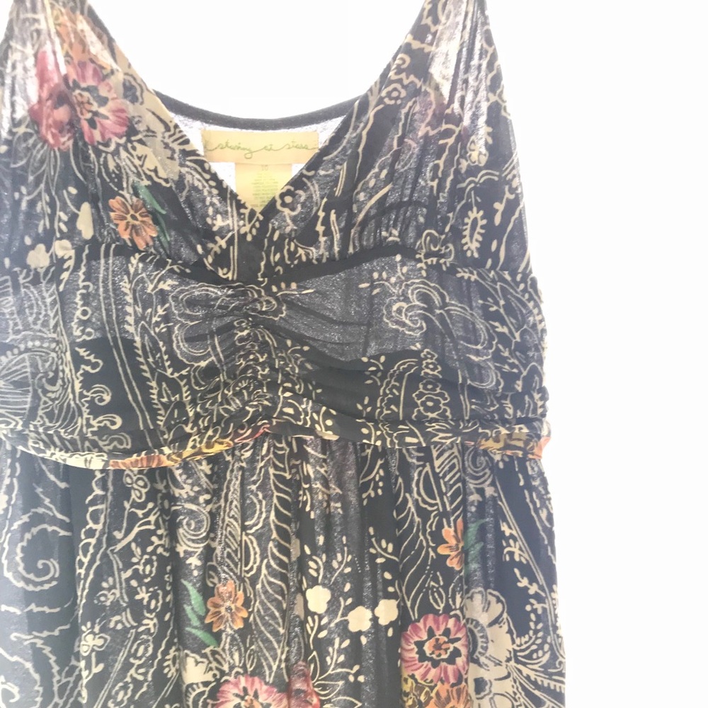 UO Pretty Navy Floral Dress